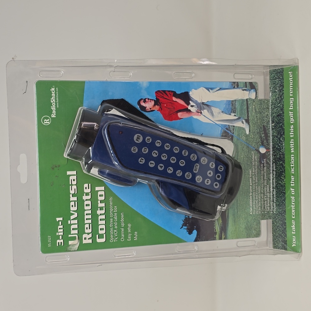 Vintage Radio Shack 3 In 1 universal remote control‎ golf bag game room man cave